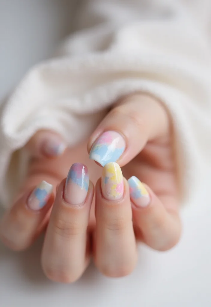 20 Stunning Acrylic Nail Art Designs You Won't Believe Are DIY! - 13. Whimsical Watercolor