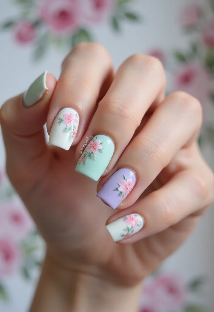 20 Stunning Acrylic Nail Art Designs You Won't Believe Are DIY! - 2. Floral Fantasy