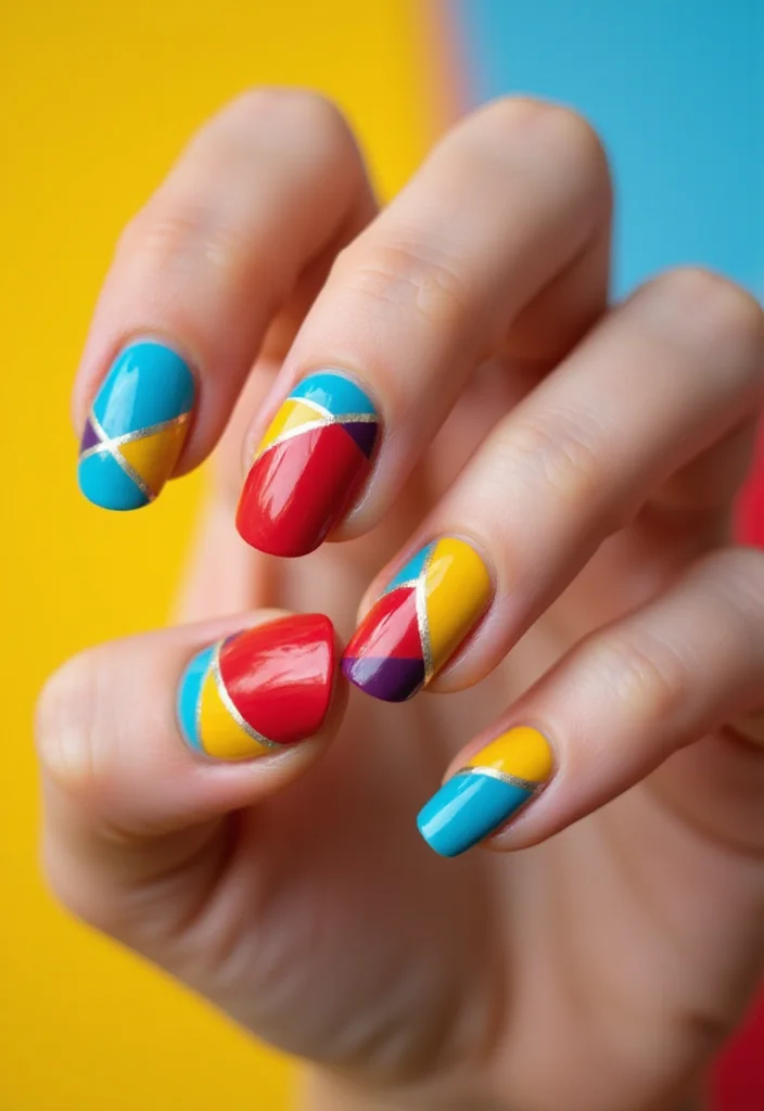 20 Stunning Acrylic Nail Art Designs You Won't Believe Are DIY! - 8. Color Blocking Fun