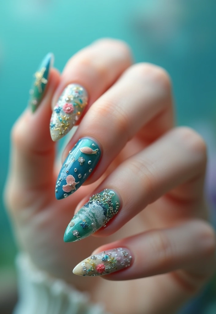 20 Unique 3D Nail Ideas That Will Inspire Your Next Manicure (You Won't Believe #3!) - 12. Under the Sea