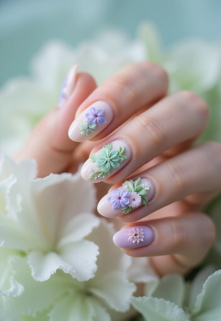 20 Unique 3D Nail Ideas That Will Inspire Your Next Manicure (You Won't Believe #3!) - 14. Enchanted Garden