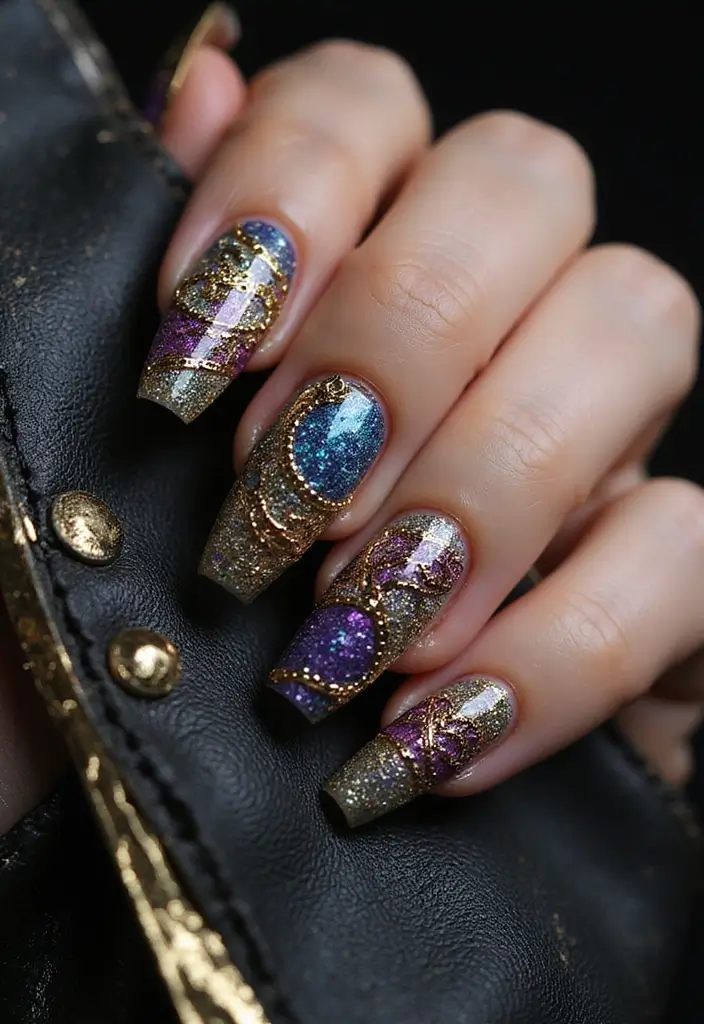 20 Unique 3D Nail Ideas That Will Inspire Your Next Manicure (You Won't Believe #3!) - 15. Bold Statement Chains