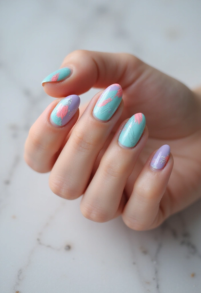 20 Unique 3D Nail Ideas That Will Inspire Your Next Manicure (You Won't Believe #3!) - 17. Artistic Brush Strokes