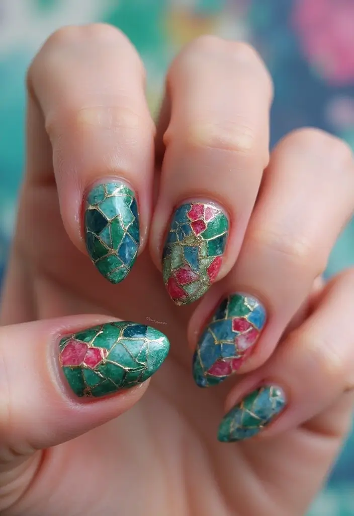 20 Unique 3D Nail Ideas That Will Inspire Your Next Manicure (You Won't Believe #3!) - 20. Artistic Mosaics