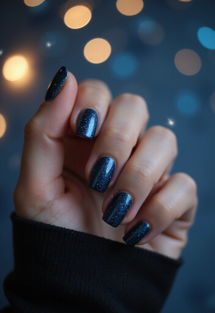 10 Stunning Cat Eye Fall Nails That Will Make You Fall in Love with Autumn! - 7. Deep Night Sky