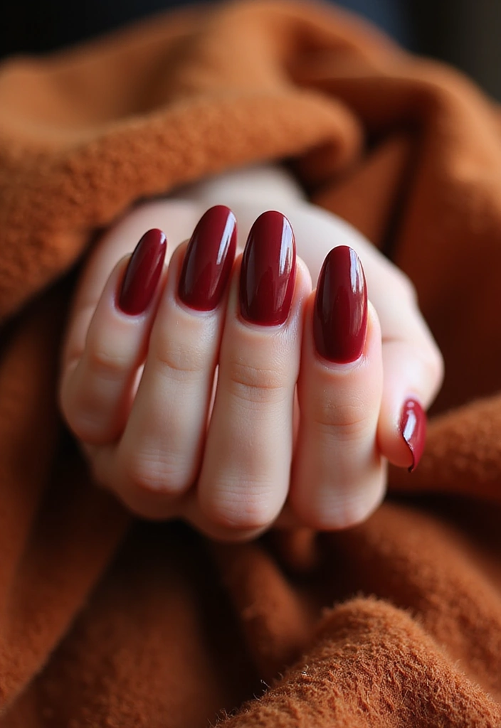 10 Stunning Fall Nails in Red That Will Make You Fall in Love! - 1. Classic Deep Red Elegance