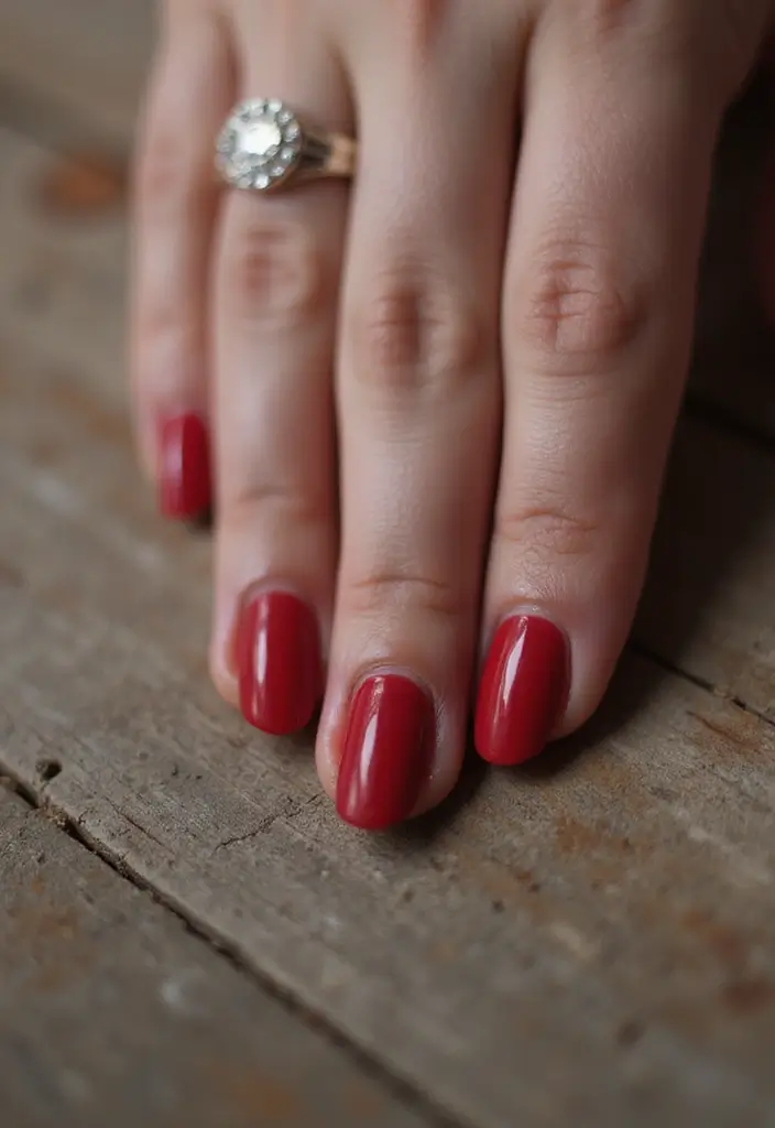 10 Stunning Fall Nails in Red That Will Make You Fall in Love! - 7. Matte Red with Glossy Tips