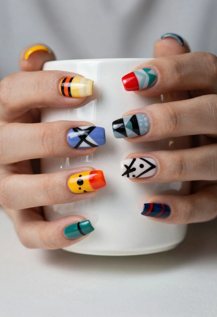 15 Hottest Nail Art Designs That'll Make You Want to Book Your Next Mani ASAP! - 2. Geometric Glam