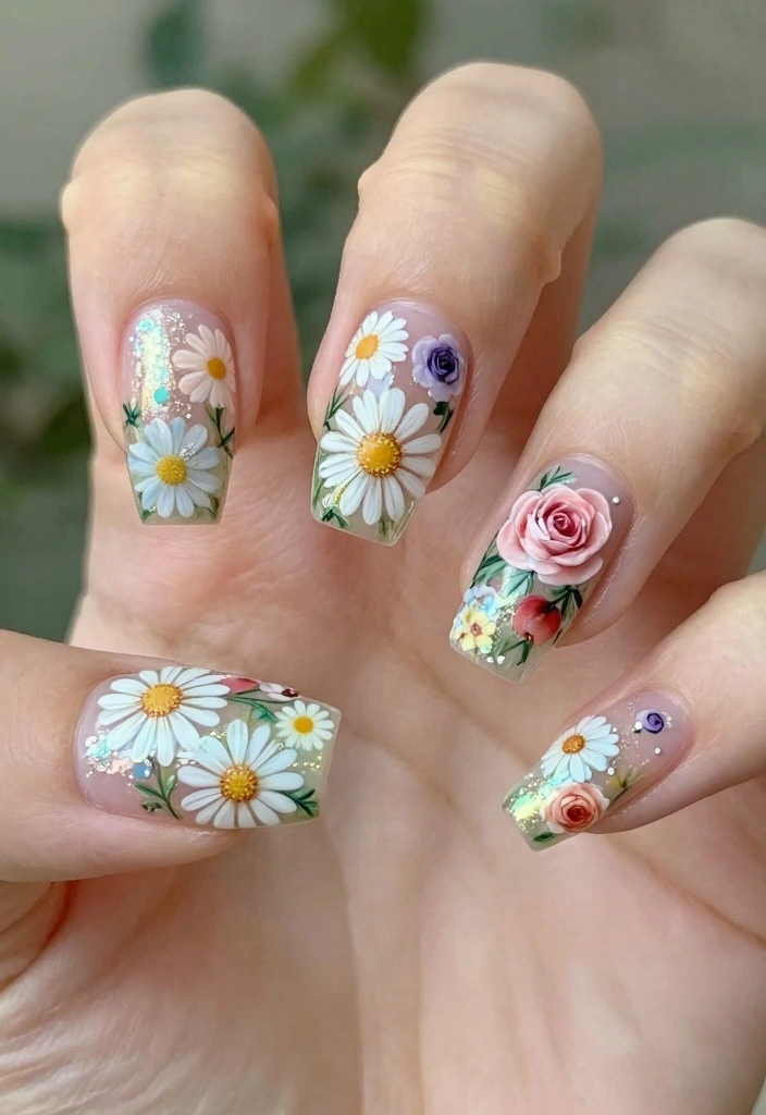15 Hottest Nail Art Designs That'll Make You Want to Book Your Next Mani ASAP! - 3. Floral Fantasy