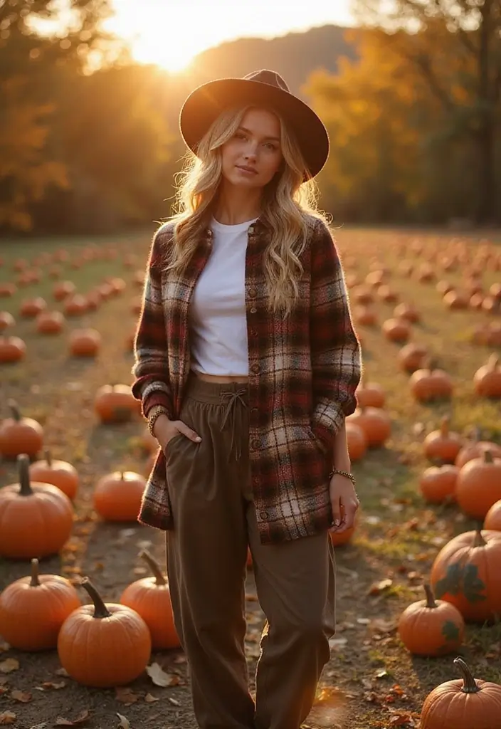 21 Fall Outfits for Women That Will Make You the Envy of Every Pumpkin Patch! (#14 Is a Must-See!) - 14. Shacket (Shirt Jacket) + Harem Pants