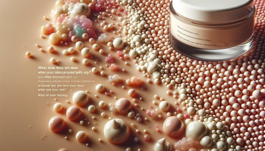 what does it mean when your skincare pills up