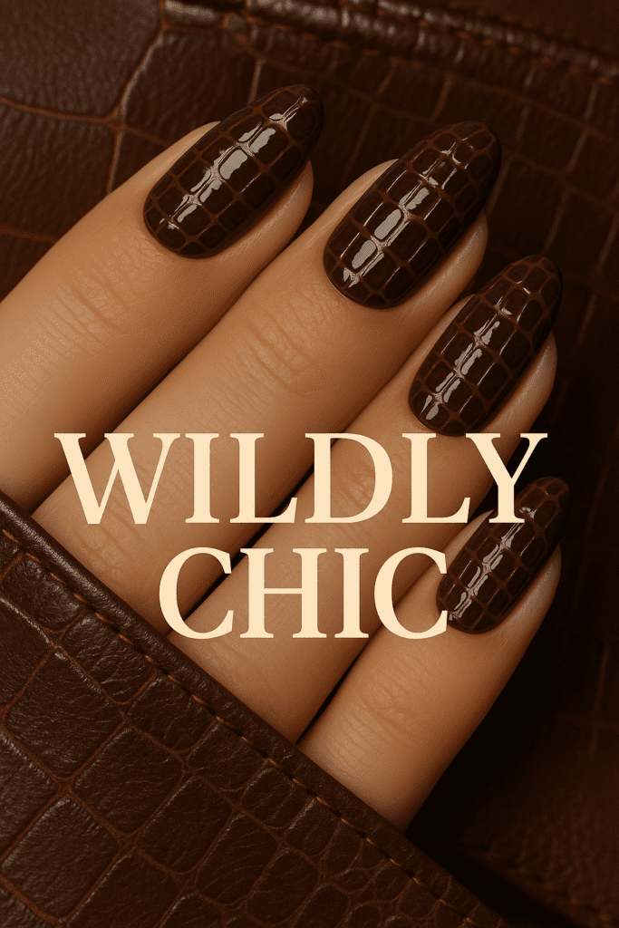 Chocolate Croc Nails: Your Next Bold Fashion Statement