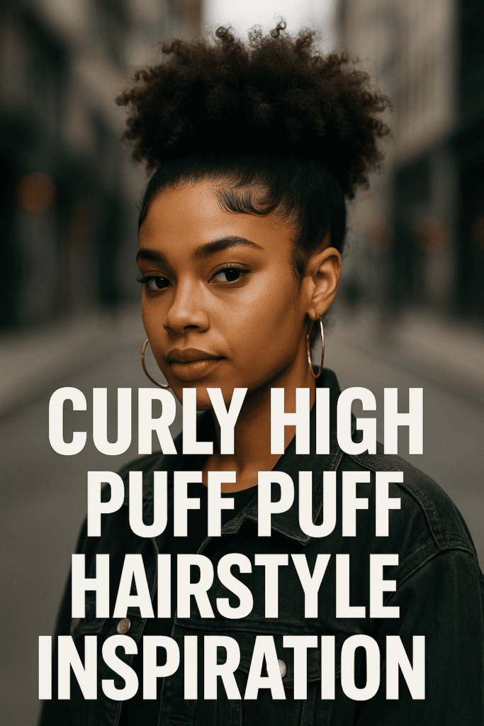 Curly High Puff Hairstyle Inspiration: A Natural Hair Statement