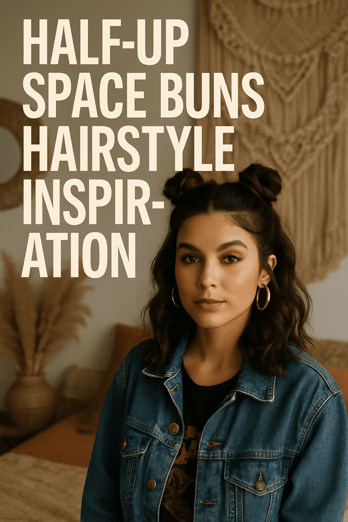 Half-Up Space Buns Hairstyle Inspiration: Fun & Easy Festival Look