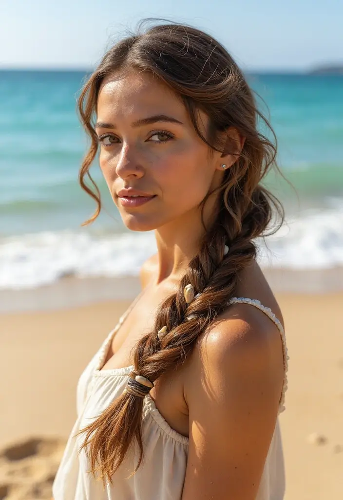 15 Effortless Beach Waves Hairstyles That Will Make You Feel Like a Mermaid! - 2. Braided Beach Waves