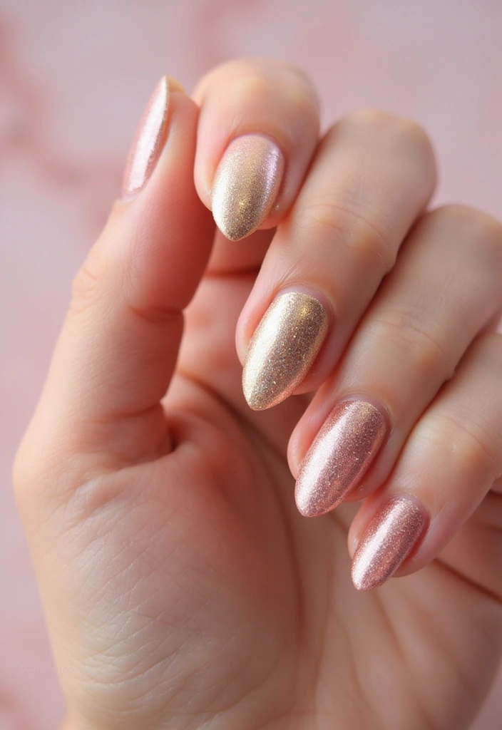 10 Stunning Barbiecore Nail Designs You Must Try in 2025 (Get Ready for Compliments!) - 10. Barbiecore Metallic