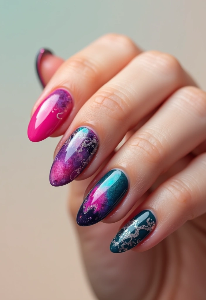 10 Stunning Barbiecore Nail Designs You Must Try in 2025 (Get Ready for Compliments!) - 8. Chic Abstracts