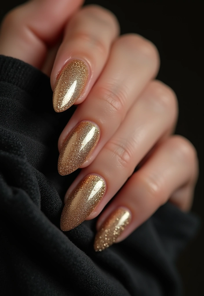 14 Glaze Donut Nail Designs for 2025 That Will Make You Drool! - 11. Metallic Glaze Dazzle