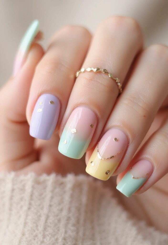 14 Glaze Donut Nail Designs for 2025 That Will Make You Drool! - 12. Pastel Glaze Rainbow