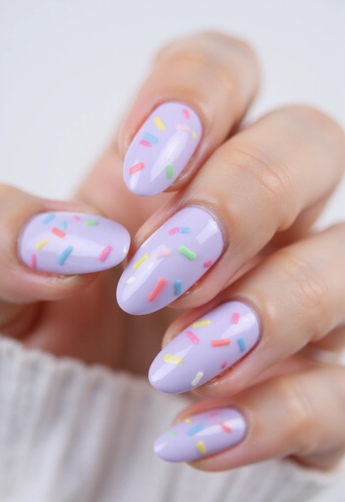 14 Glaze Donut Nail Designs for 2025 That Will Make You Drool! - 3. Rainbow Sprinkle Explosion