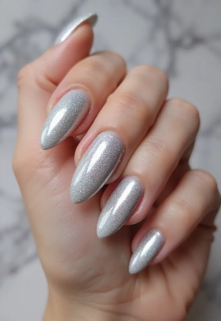 14 Trending Back to School Nail Colors That Will Make You Stand Out! - 14. Shimmery Silver