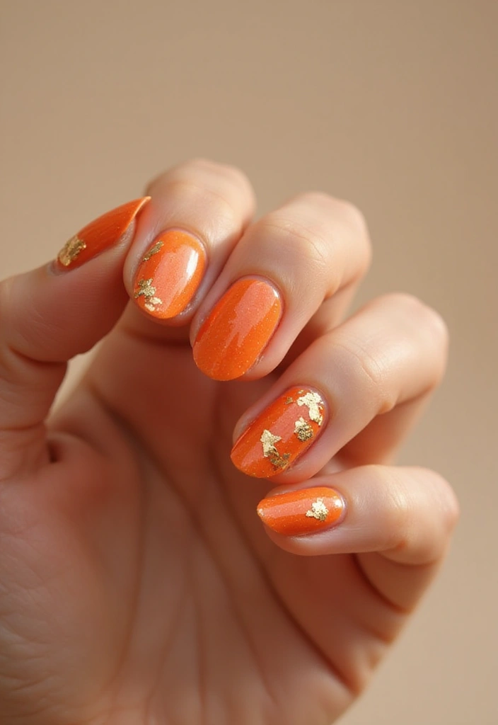 14 Trending Back to School Nail Colors That Will Make You Stand Out! - 2. Sunset Orange
