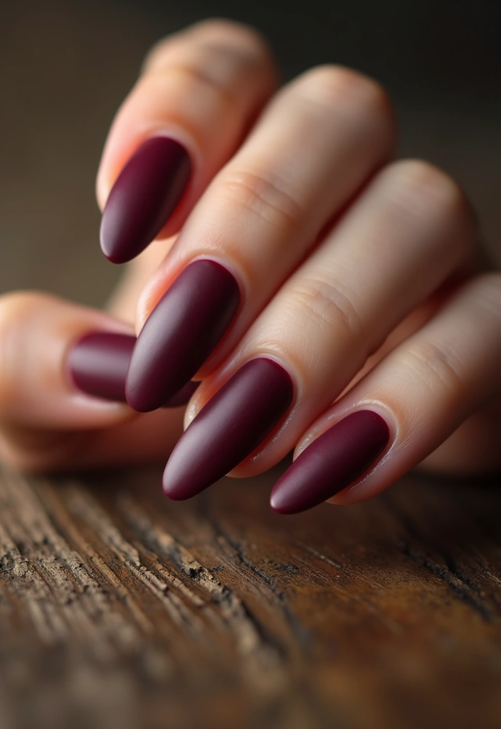 14 Trending Back to School Nail Colors That Will Make You Stand Out! - 6. Deep Burgundy