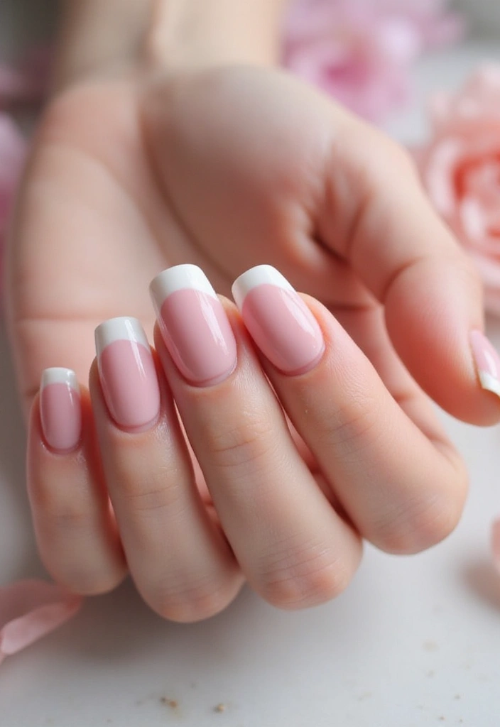 18 Must-Try Summer Pink Acrylic Nail Styles That Will Have Everyone Asking Where You Got Them! - 8. Pink French Tips