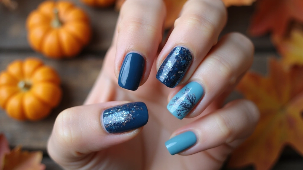 10 Stunning Fall Nails in Blue That Will Leave You Breathless! (You Won't Believe #6!)