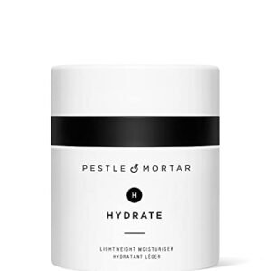 Pestle & Mortar Hydrate - Lightweight Anti Ageing Face Moisturizer Formulated with Peptide Technology and Squalane. Softens, Firms and Hydrates the Skin Without Clogging Pores - 50ml