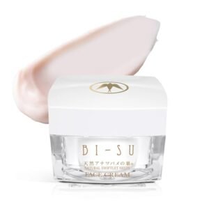 BI-SU Face Cream | Moisturizer with Natural Swiftlet Nests Extract, Glycerin, Hyaluronic Acid, Collagen, Anti-aging Japanese Skincare, Improves Wrinkles, Dark Spots, 1.41oz, 40g, Damask Rose Scent
