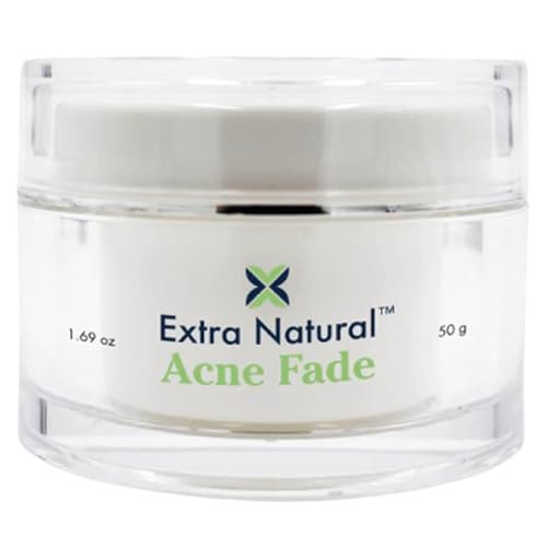 Extra Natural Acne Fade Treatment - Maximum Strength Face Cream for Sensitive Skin - For Pimple, Blackhead, Whitehead, Cystic, Hormonal Acne, Scar - Fast Acting Herbal Formula with Lavender & Tea Tree