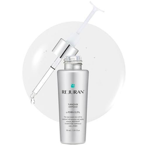 REJURAN® Turnover Ampoule, c-PDRN® – Original Salmon DNA PDRN Face Serum for Rejuvenation, Firming, Hydration & Youthful Glow, Refines Skin Texture. Korean Skincare (1.01 fl oz)