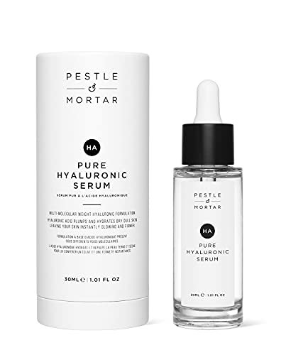 Pestle & Mortar 2% Pure Hyaluronic Acid Serum for Face, with Vitamin B5, Anti-Ageing, Hydrating Facial Moisturizer – Deep Hydration and Fragrance Free 30ml/1 oz