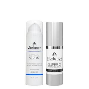 Vibriance Dynamic Duo Skincare Bundle | Super C Vitamin Serum, Retinol Skin Care Set - Age-Defying Night and Day Retinol and Vitamin C Serum for Face Routine Skincare Kit