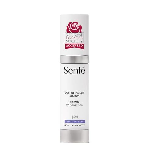 Senté Dermal Repair Facial Cream | Nourishing for Rosacea & Sensitive Skin | Hydrate & Rejuvenate | with Patented HSA, Vitamin E & Green Tea Extract - 1.7 Fl Oz