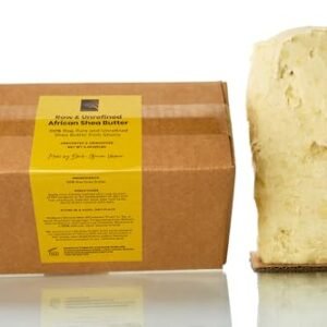 Nokware Skincare Raw African Shea Butter Ivory, Fairtrade from Ghana, West Africa. Unrefined, Organic, Handmade Pure Shea for DIY Skincare & Haircare or Use Alone 2.2kg