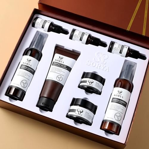 Korean Red Ginseng Anti-Aging Skincare Set | 8 Steps Hydrating Pore Care Routine - Image 3