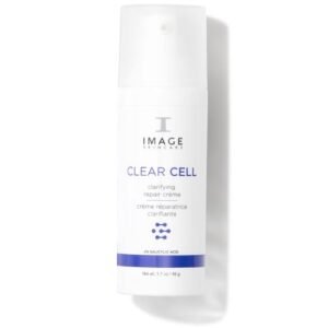 IMAGE Skincare, CLEAR CELL Clarifying Repair Crème, Facial Night Cream Gel Moisturizer for Oily Prone Skin, 1.7 oz
