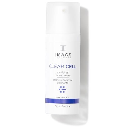 IMAGE Skincare, CLEAR CELL Clarifying Repair Crème, Facial Night Cream Gel Moisturizer for Oily Prone Skin, 1.7 oz
