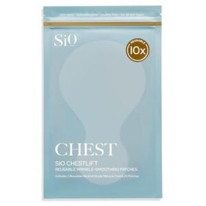 SiO Beauty ChestLift - Wrinkle-Smoothing, Medical-Grade Silicone Patches for Chest Fine Lines - Reusable Up to 10x - Cruelty-Free & Environmentally-Friendly Hydrating Beauty Patches - 2 Patches