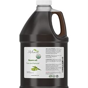 Premium Organic Neem Oil Virgin (1 Gallon), Cold Pressed, Unrefined 100% Pure Natural Grade A. Excellent Quality