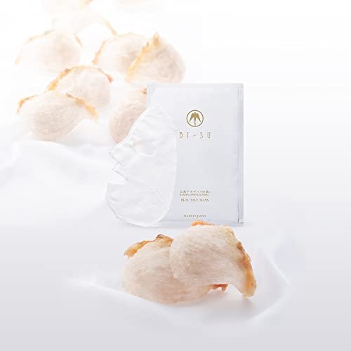BI-SU Face Mask | Natural Swiftlet Nests Extract, Hyaluronic Acid, Ceramide, Collagen, Squalane, Anti-aging Japanese Skincare, Helps Wrinkles, Texture, Dryness, 4 Sheets, 27ml each, Damask Rose Scent