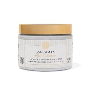 Arianna Skincare Ultra Rich Mineral Body Butter Dead Sea Body Butter For Dry Skin Repair Rich Vegan Hydrating Moisturizer (Chamomile & Lavender)