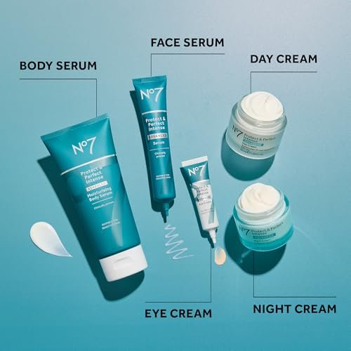 No7 Anti-Aging Skincare Set: SPF 30 Day Cream, Night Moisturizer, Hyaluronic Serum - Image 8