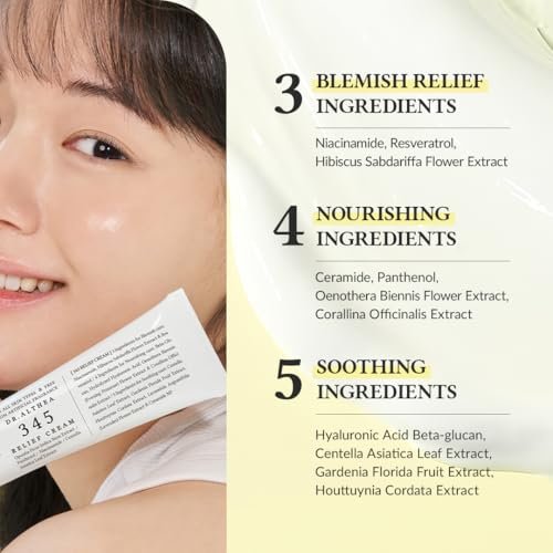 Korean Vegan Soothing Relief Cream for Blemish-Prone Skin | Hydrating Moisturizer - Image 2