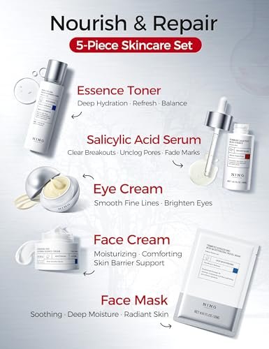NING DERMOLOGIE Skincare Set: Hydrating Anti Aging 8 Step Essence Kit for Women - Image 5