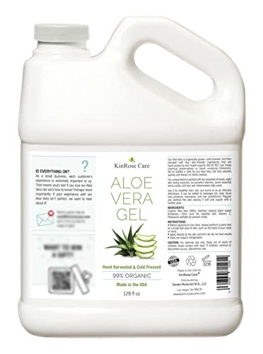 Organic Aloe Vera Gel 128oz - Pure Skin, Hair & Sunburn Relief USA Made - Image 5