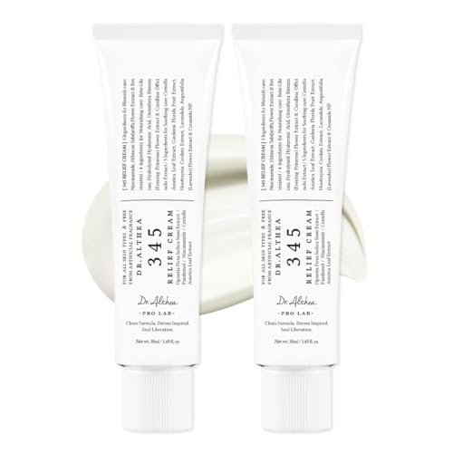 Dr.Althea 345 Relief Cream, Daily Face Moisturizer, Blemish Relief Care, Soothing Recovery & Moisture, Korean Vegan Skin Care for All Skin Types, 1.69 Fl Oz (Pack of 2)
