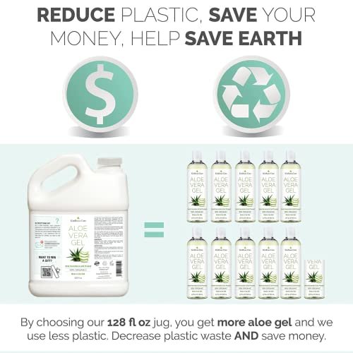 Organic Aloe Vera Gel 128oz - Pure Skin, Hair & Sunburn Relief USA Made - Image 3